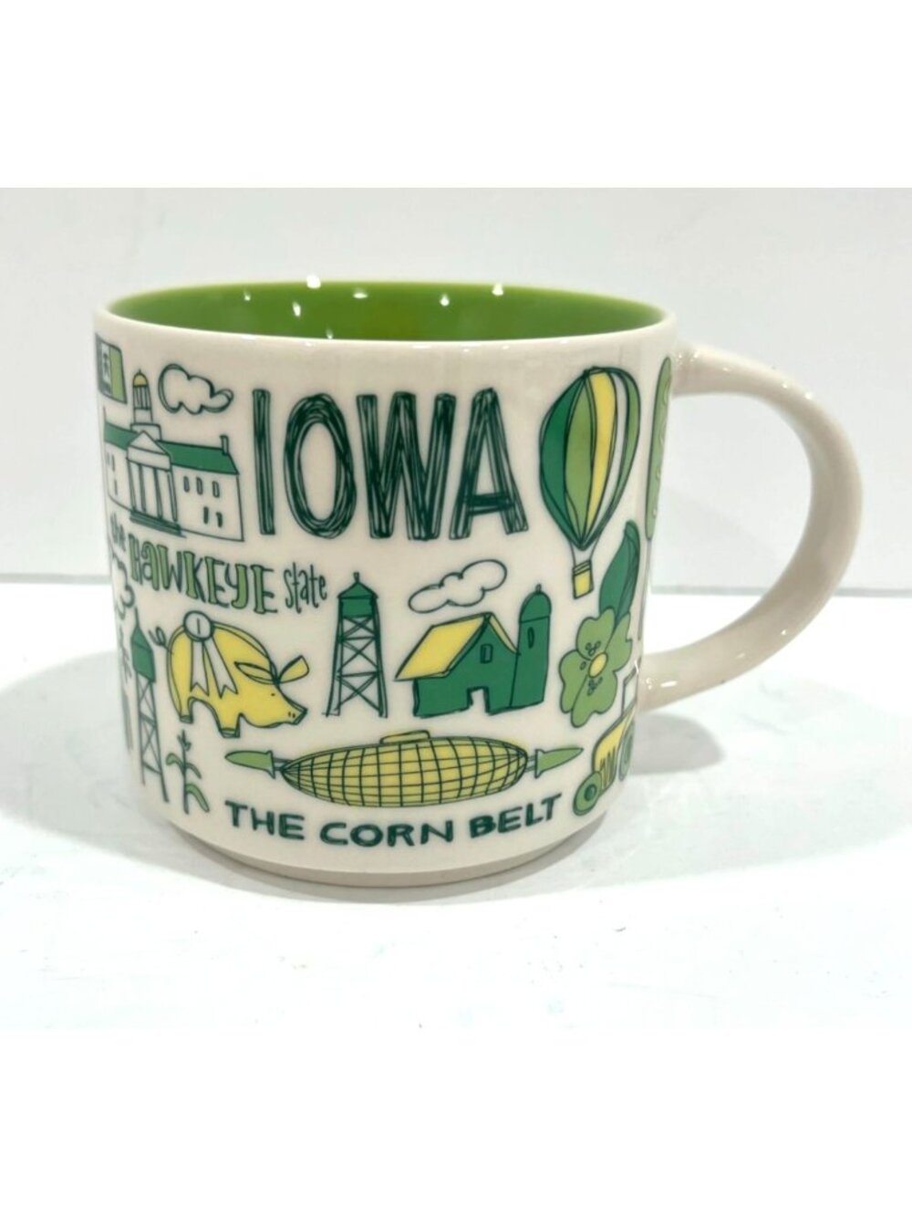 Starbucks IOWA The Hawkeye State Been There Series Ceramic Coffee Tea Mug 14 oz